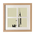 thumbnail image 1 of New York USA Building Art Deco Fashion Frame Wall Tabletop Display 4 Openings Picture, 1 of 3