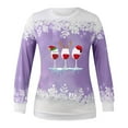 thumbnail image 3 of Luxalzxs Christmas Sweatshirts for Women Red Wine Glass Graphic Ugly Sweaters Tops Casual Long Sleeve Crewneck Pullover Sweatshirt, 3 of 3