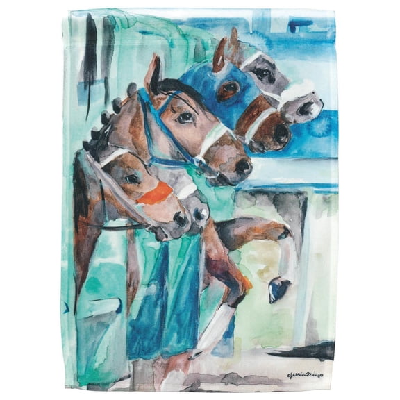 Magnolia Gardens M080158 13 x 18 in. Cape Derby Start Line Print Garden Flag