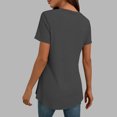 thumbnail image 5 of Women's Short Sleeve V-Neck Blouse with Darted Cinched Waist, 5 of 8
