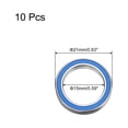 thumbnail image 2 of 6702-2RS Deep Groove Ball Bearing,15 x 21 x 4mm Z2 Double Rubber Sealed Chrome Steel Bearings,Blue,10 Pack, 2 of 5