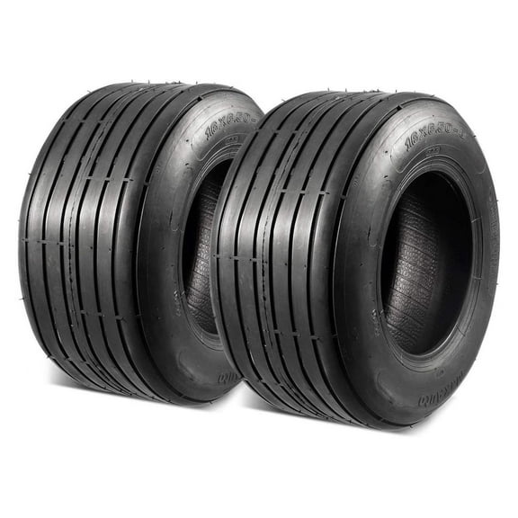 2 Pcs Straight Rib Lawn & Garden Tire - 16x6.50-8