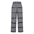 thumbnail image 5 of Timegard Womens Plus Size Pants Striped Straight Leg Elastic Waist Lounge Pants with Pockets Fall Travel, 5 of 5