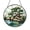 Acrylic 3.5 Inch, variant on Tranquil River Landscape Stained Glass Suncatcher Window Hanging, Flowing Stream and Tree with Koi Fish Round Glass Art Panel, Nature Inspired Window Decor, Decorative Hanging Ornament for Home