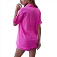 thumbnail image 3 of Conjuntos de Dos Piezas de Pantalones Cortos de Verano para Mujer, Top Corto para Descansar en la Playa, Conjuntos de Dos Piezas, Chándales, Rosa Rojo, XL, 3 of 7