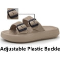 thumbnail image 2 of Weweya Sandals for Women and Men - Pillow Slippers - Double Buckle Adjustable Slides - EVA Flat Sandals, 2 of 6