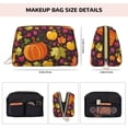 thumbnail image 5 of Gaeub Autumn Harvest Pumpkin Joy Printed Travel Cosmetic Bag,Makeup Bag, Large Capacity Toiletry Bag for Women, Portable Pouch Make Up Organizer with Zipper and Divider, 5 of 8