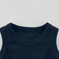 thumbnail image 4 of Kids Girls Boys Vests Solid Clothes 2-14 Years Summer Cotton Underwear Sleeveless Cami Crop Tank Tops Navy 3-4 Years, 4 of 4