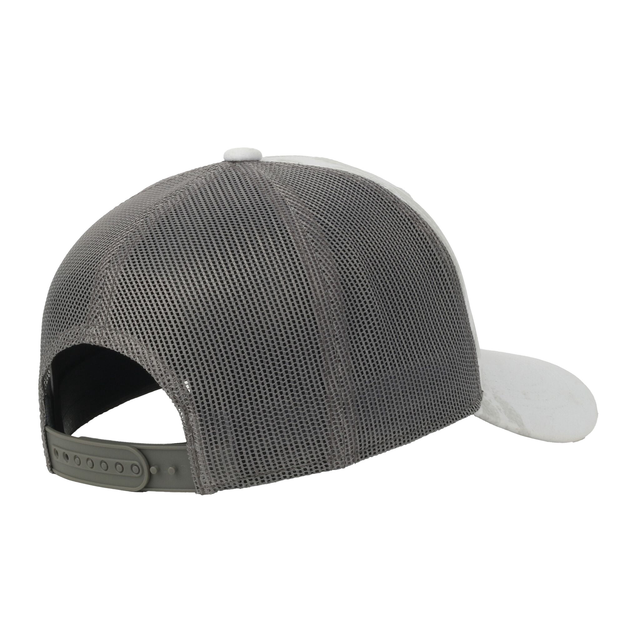 Realtree® Fishing WAV3 White Structured Cap – Mid Profile Mesh Back Snapback, One Size