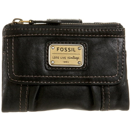 Fossil - Fossil Black Emory Multifunction Clutch Leather Women Wallet Purse Organizer - www.bagsaleusa.com