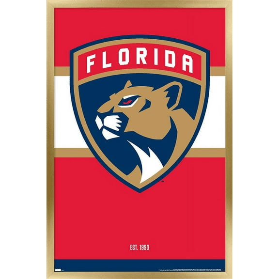NHL Florida Panthers - Logo 21 Wall Poster, 14.725" x 22.375", Framed