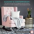 thumbnail image 6 of Best Choice Products Rocking Accent Chair, Tufted Upholstered  Wingback for Home, Nursery w/ Wood Frame - Gray, 6 of 7