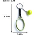 thumbnail image 2 of YSTINNG Color Mini Tennis Racket with Ball Keychain Key Ring DYF329-2660, 2 of 7