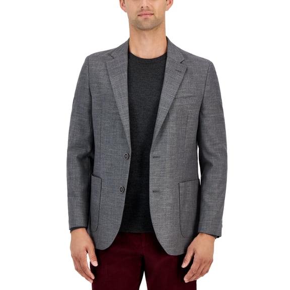 Men's Nautica Modern-Fit Basket Weave Sport Coat Blazer 48 R Grey