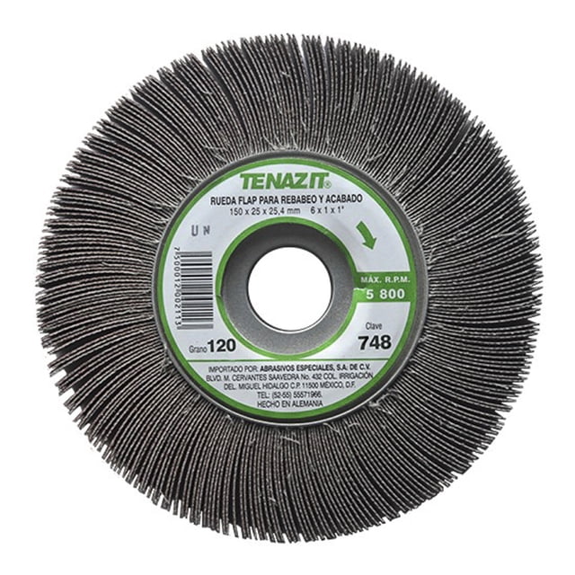 Rueda Flap 6X1X1 G120 C/Centro Metalico TENAZIT 748