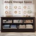 thumbnail image 4 of Homall 5 Drawer Double Dresser, Modern Wood Chest of Drawer for Living Room Bedroom,Brown, 4 of 7