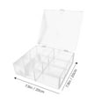thumbnail image 2 of Soimiss Clear Acrylic Makeup Cotton Organizer with Lid for Cotton Pads and Lipstick Storage, 2 of 6