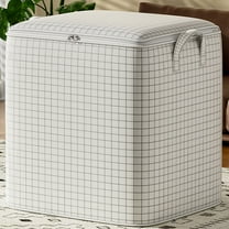 Boovnll Clothes Storage Bins with Lids, 80L Extra Large Capacity Storage Bags with Reinforced Handles & Zipper for Bedroom Comforters, Blankets, Clothes Organizer, Storage and Organization