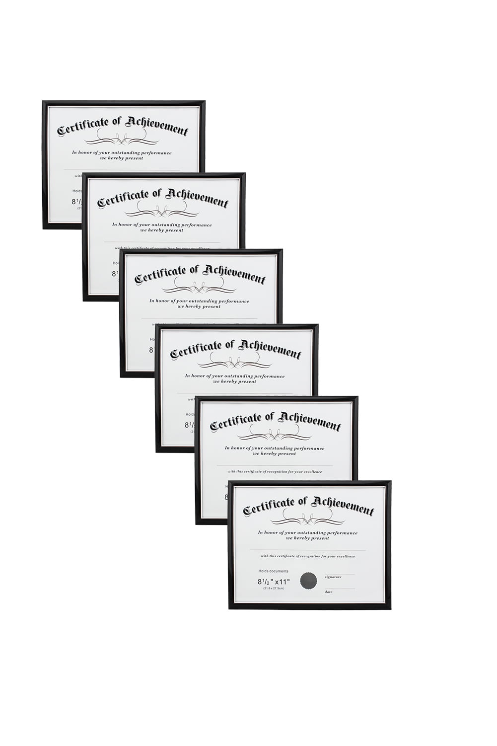 Document Frame 8.5x11, Tabletop Stand 6Pack For Photo Paper 8.5x11