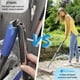 thumbnail image 5 of Cepillo de fregado de alambre de acero inoxidable con mango largo para limpieza de pisos de patio, concreto, cubierta, escoba de fregado de cerdas de metal rígidas de 59 pulgadas para eliminación de m, 5 of 8