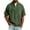 Army Green, variant on Men's Acid Wash Short Sleeve Zip Up Mock Neck Pullover Casual Retro Design Distressed Finish Summer Spring Outdoor Daily Wear Slim Fit