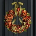 thumbnail image 5 of Godderr Autumn Color Door Hanging Wreath Large Hydrangea Grapevine Wreath Year Round Wreath Spring Summer Wreath Front Door Wreath, 5 of 5