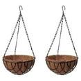 Metal Hanging Baskets with Coco Coir Liner Hanger Holder Plant Flower