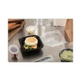 thumbnail image 4 of Pactiv Evergreen EarthChoice Vented Dual Color Microwavable Hinged Lid Container, 16 oz, 6 x 6 x 3, Black/Clear, 321/Carton, 4 of 5