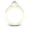 thumbnail image 3 of 1/2Ct TDW Diamond 14k Yellow Gold Halo Engagement Ring, 3 of 4