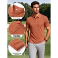 thumbnail image 3 of Cadmus Men's Polo Shirt Quick Dry Performance Short Sleeve Tactical Shirts Pique Jersey Golf Shirt,8688,Yellow,XL, 3 of 7
