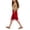 Red, variant on OOOUM Girls Knee Length Pants High Waist Wide Leg Cropped Pants With Pockets Skinny And Comfortable Summer Bottoms For Kids Khaki 13-14 Years