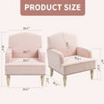thumbnail image 2 of Jopath Accent Chairs Upholstered Armchair Modern Arm Chair Comfy Single Sofa With Retro Wooden Legs & Nailhead Trim For Bedroom Living Room, Holds 300lbs Pink, 2 of 9