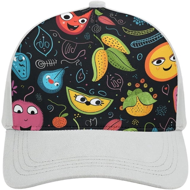 Fruits and Butterflies Baseball Cap Classic Golf Cap Soft Dad Hat Multicolor Adjustable Low Profile Hat Unisex