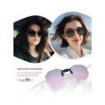 thumbnail image 3 of TINHAO Polarized Clip on Sunglasses for Women Men Polygon Flip Up UV400 Protection Over Prescription Glasses, 3 of 8