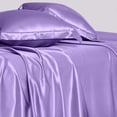thumbnail image 3 of Cloud Fino Silk Satin Sheet Set- 6 Piece Sheet Set- Twin XL Size Sheet Set- Rich Quality 20" Deep Pocket Sheets- Luxury Hotel Bed Sheets- Lilac, 3 of 6