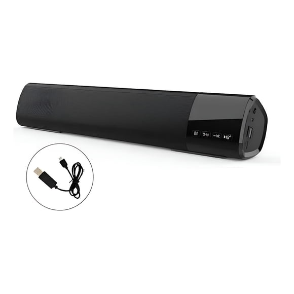 Bocina Altavoz Apollo de Carga Usb, Barra de Sonido, Bocina Con Bluetooth Apollo En Forma De Barra Negro, Altavoz Bocina