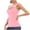 Pink, variant on Naittoop Womens Cut Out Front Tank Top Sleeveless Round Neck Slim Fitted Summer Shirts Sexy Going Out Y2K Solid Color Tunics
