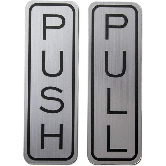 Be The Bestest Brushed 304 Grade Stainless Steel Premium Push/Pull Set Door Vertical Sign 5 x 1.5 inch Stylish (Pack of 1)
