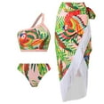 thumbnail image 2 of Womens One Piece Tankini Swimsuit with Maxi Wrap Skirt Summer Floral Printed Two Piece Tummy Control Bathing Suit, 2 of 8