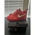 thumbnail image 1 of Ni - ke Ni - ke Air Force 1 07 LV8 Overbranding AJ7747-800 Mens US 9.5 Sneakers Team Orange, 1 of 5