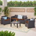 thumbnail image 6 of 3-Piece Waterproof Tufted Outdoor Cushion Set, 1 Bench Cushion and 2 Seat Cushions for Patio Furniture Sofa Settee Couch, Brown, 6 of 8