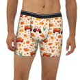 thumbnail image 2 of Rateoe Pumpkins On Red Car And Tractor Print Men’s Underwear Boxer Briefs Soft Comfortable Underwear Boxer Briefs, Long Leg Briefs,Anti-chafing Boxer Briefs, 2 of 7