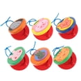 thumbnail image 1 of 6PCS Wooden Castanet Kids Toddlers Adults Musical Instrument Finger Castanet, 1 of 9