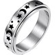 thumbnail image 1 of Frosted Rotating Rings for Women - Hollow Crescent Moon Stars Eternity Rings Jewelry Accessory Gifts Size 7-12 (Silver, 11), 1 of 4