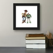 Gallery Pops Disney Pixar Toy Story 4 - Buzz and Woody Wall Art, Black Framed Version, 12 x 12