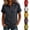 Black, variant on WAGUTH Women's Cotton Linen Button Down Shirts Collared Short Sleeve Casual Summer Tops with Chest Pocket for Work & Daily Wear,Black,L