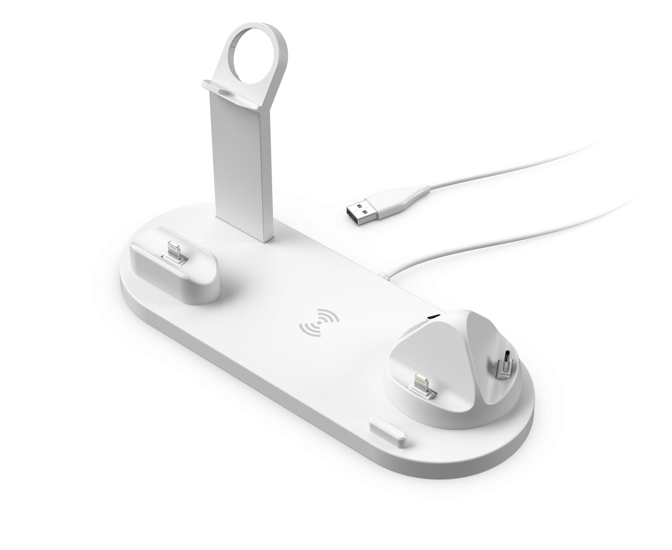 Egoelife Wireless Charger Mobile Phone Charging Station For Multiple Devices , Multi-in-one Charger, Fast Charging, White
