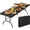 Black, variant on SONGMY4 ft Indoor Outdoor Heavy Duty Plastic Folding Table Portable Picnic Table Fold-in-Half Utility Table w/Handle and Steel Legs for Camping, Dining, Party, White