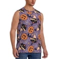 thumbnail image 2 of Balery Vintage Halloween Black Cat Camisetas sin mangas para hombre, absorbe la humedad y protege contra el mal olor.-3X-Large, 2 of 7
