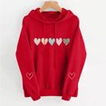 thumbnail image 5 of Plus Size Valentine’s Day Graphic Hoodie - Cute Long Sleeve Hooded Sweatshirt for Women’s Casual Wear, 5 of 9